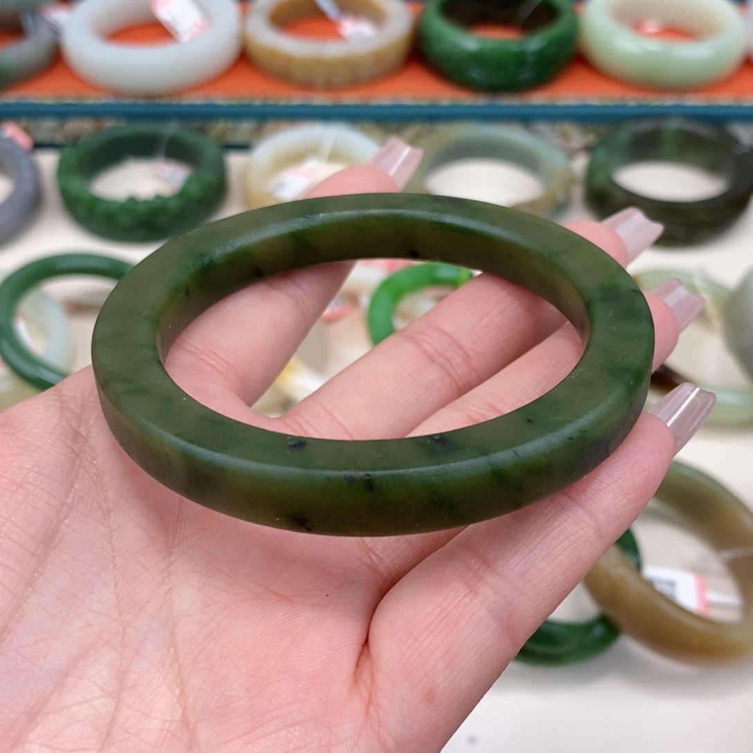 和田玉未镶嵌手镯60.3