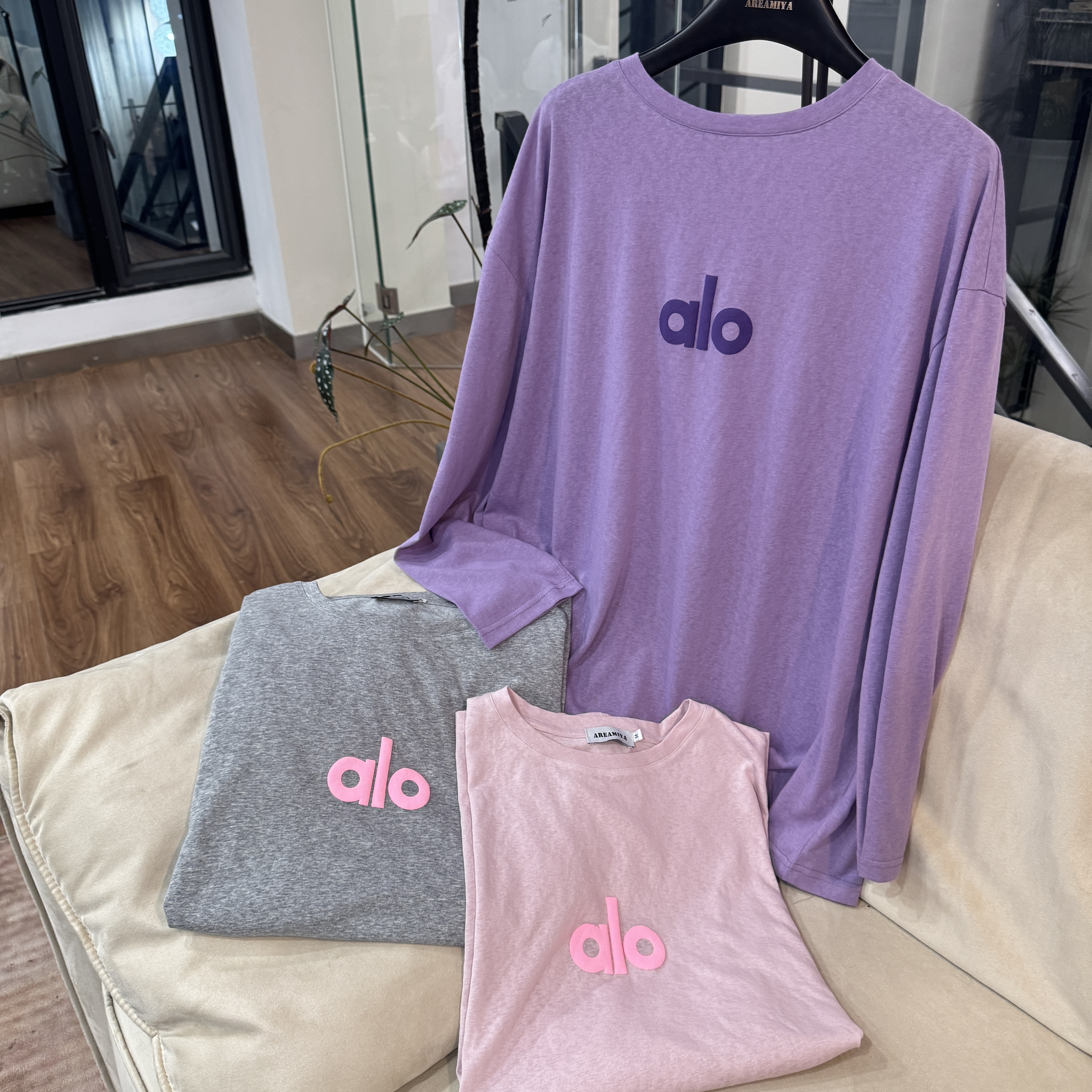 【柔调防晒】女夏季宽松大版型潮牌印花圆领长袖T恤CP327