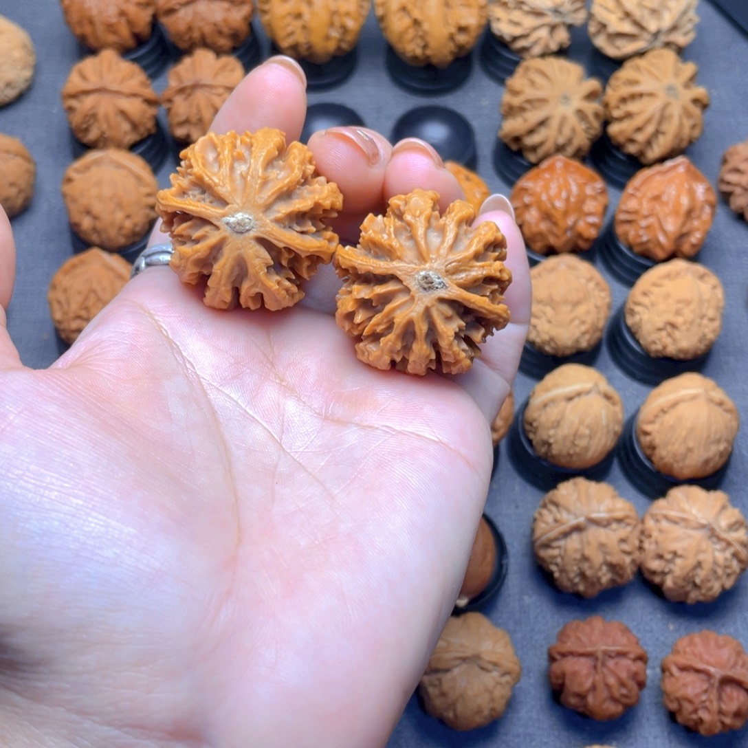 核桃文玩把件粗筋灯笼