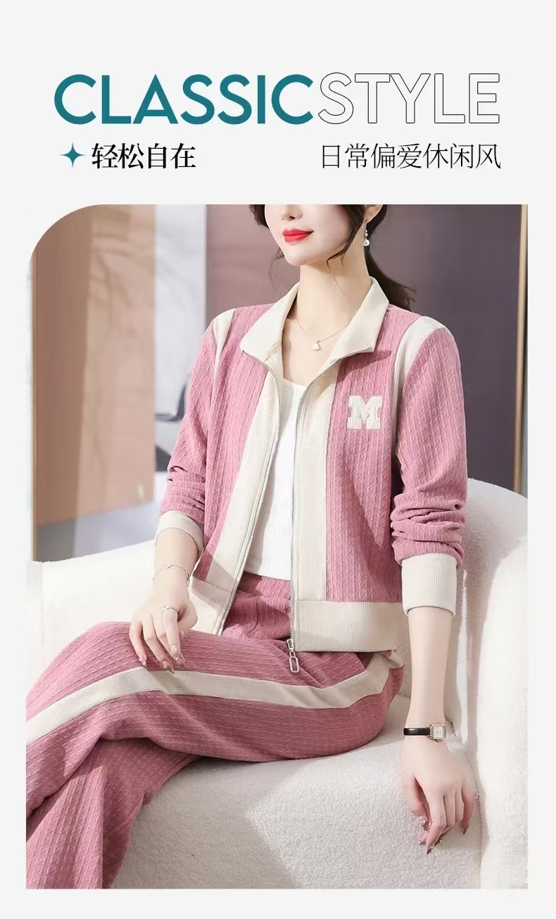 F50  春秋新款时尚休闲百搭套装