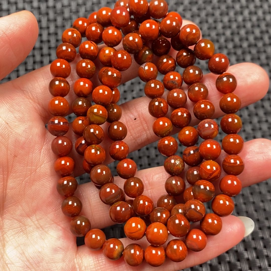 玛瑙/玉髓项链未镶嵌战国红项链