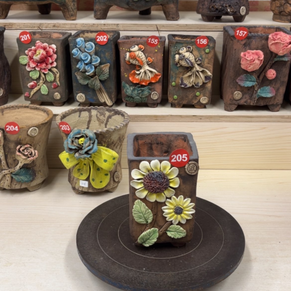 【闪购商品】紫砂花盆205号内口8.5外高15