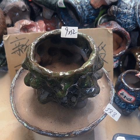 红陶粗陶花盆手工