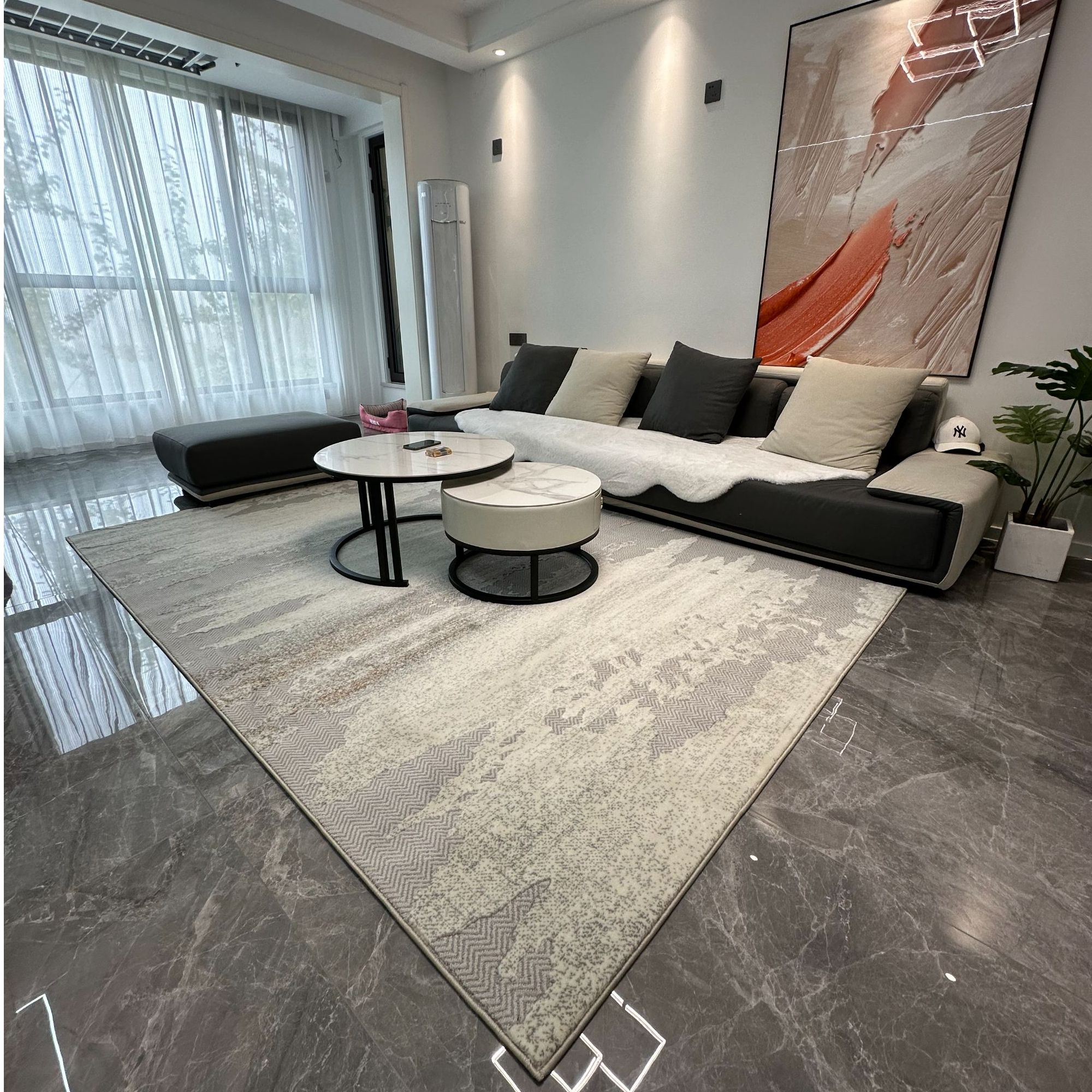 高端机织地毯加厚加密轻奢简约卧室家用大面积沙发茶几垫客厅地毯