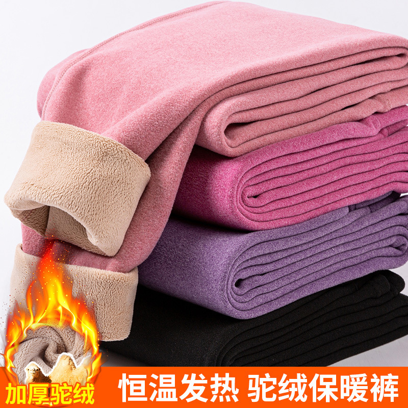 冬季女士保暖裤加绒加厚秋裤内穿打底裤高腰裤子