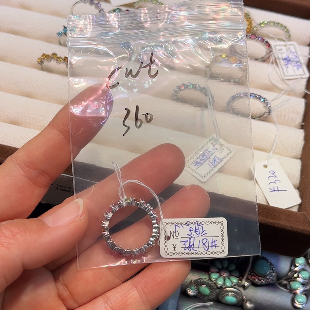 水晶银S925镶嵌戒指戒指