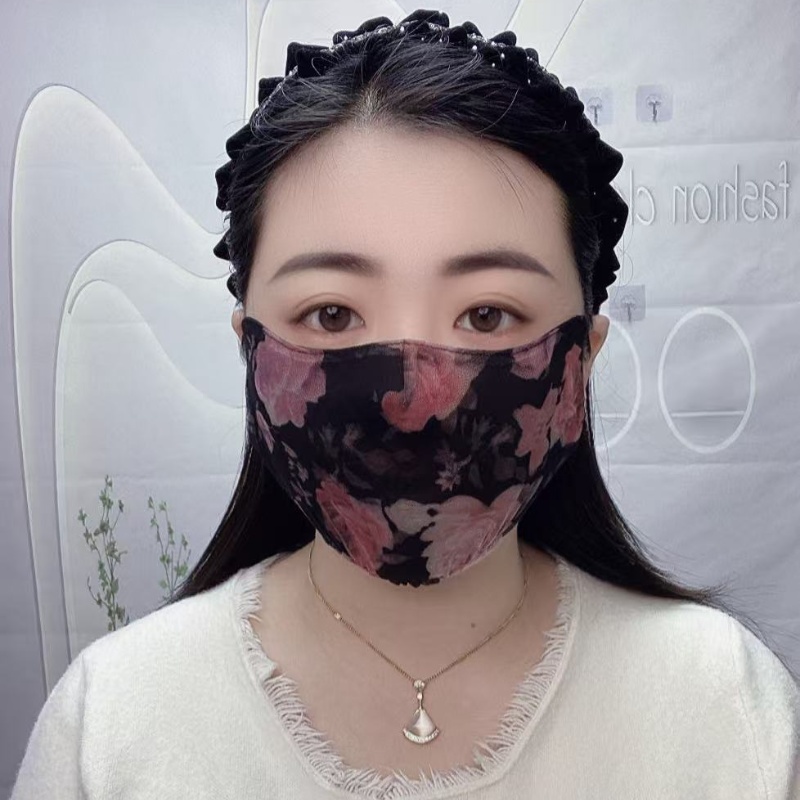 （花色）夏季新款冰丝网眼防紫外线隔离紫外线防晒口罩