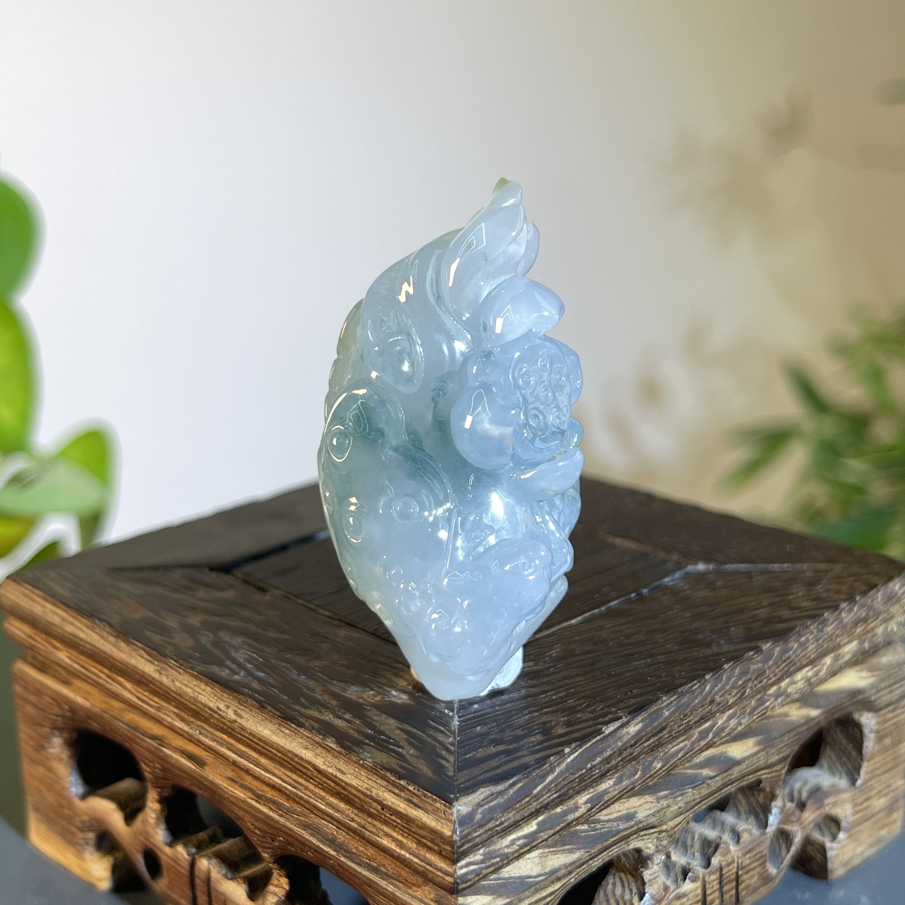 JTA02-135 天然缅甸A货翡翠 年年有鱼