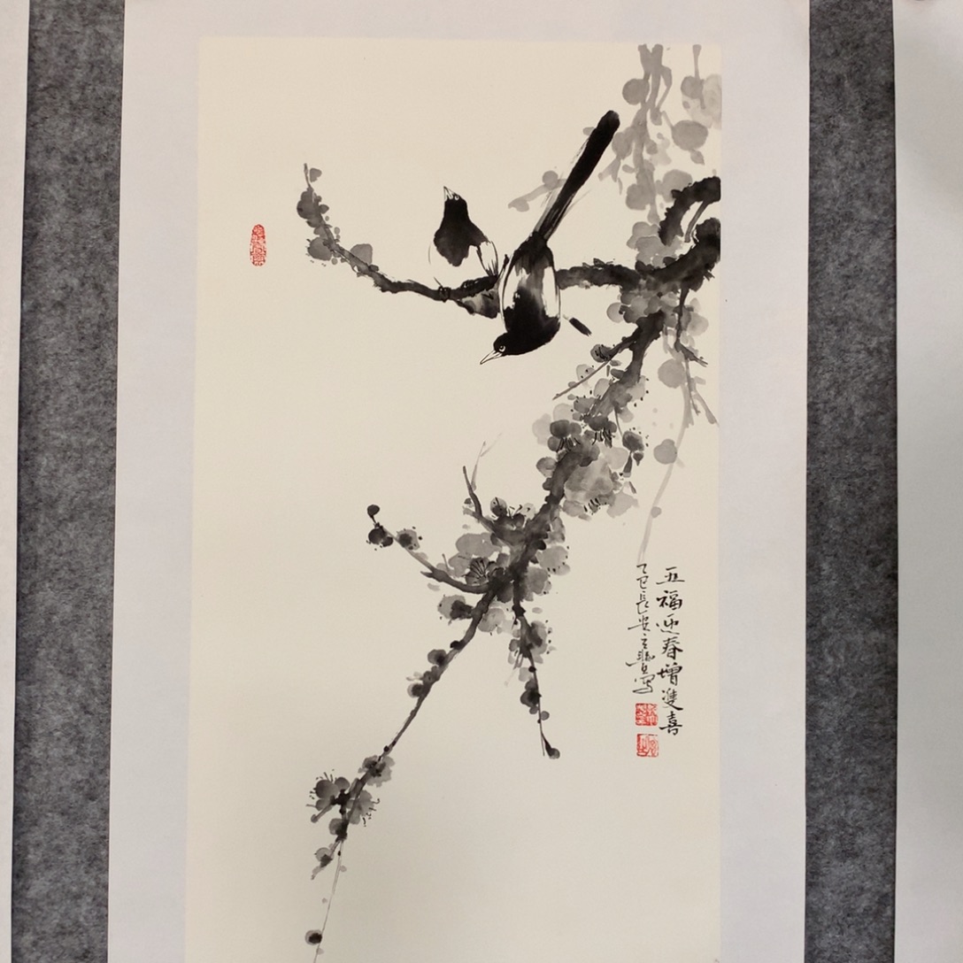 国画花鸟作品写意