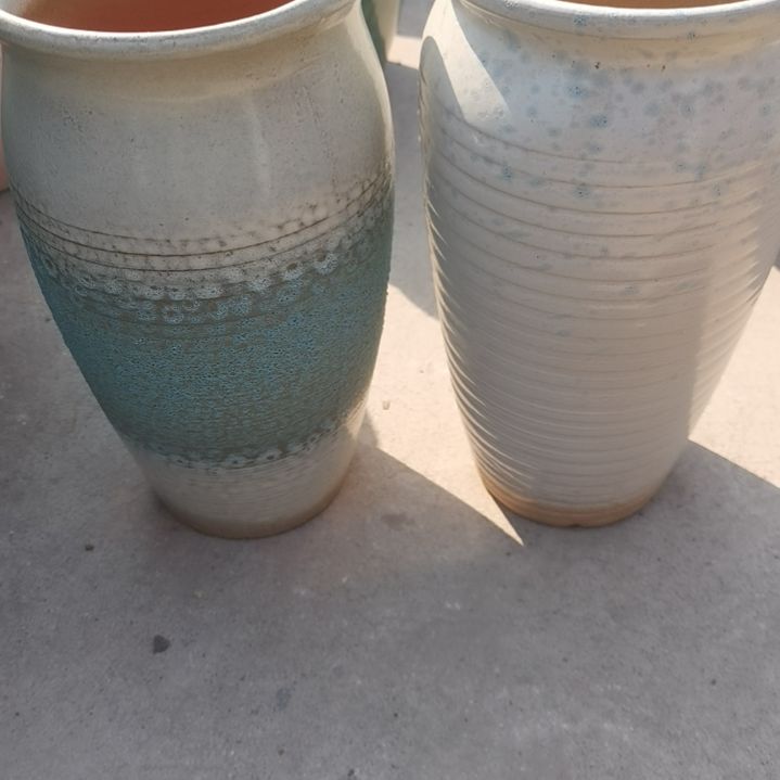 红陶14口26高两个盆子