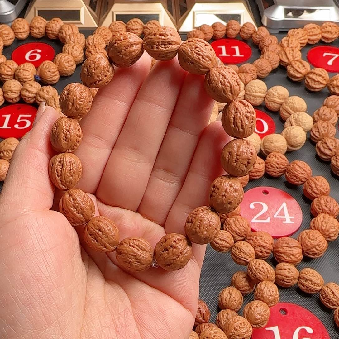 文玩核桃手串粗筋八棱