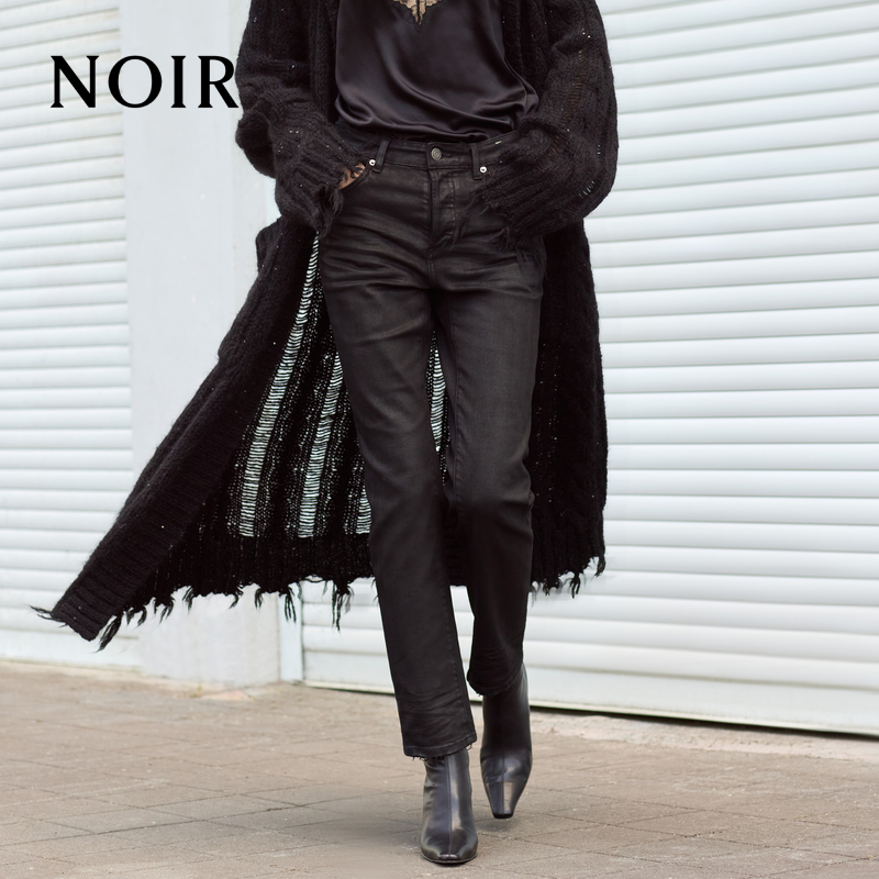 【NOIR系列】MOCO牛仔裤冬微弹棉质重工洗磨MBD4JEN010