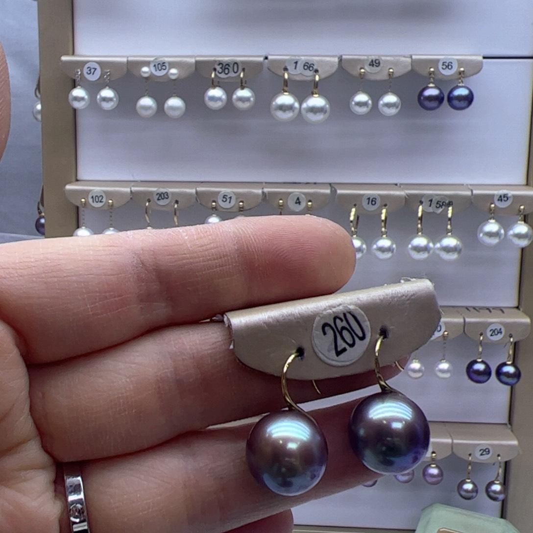 淡水珍珠耳饰18K金镶嵌