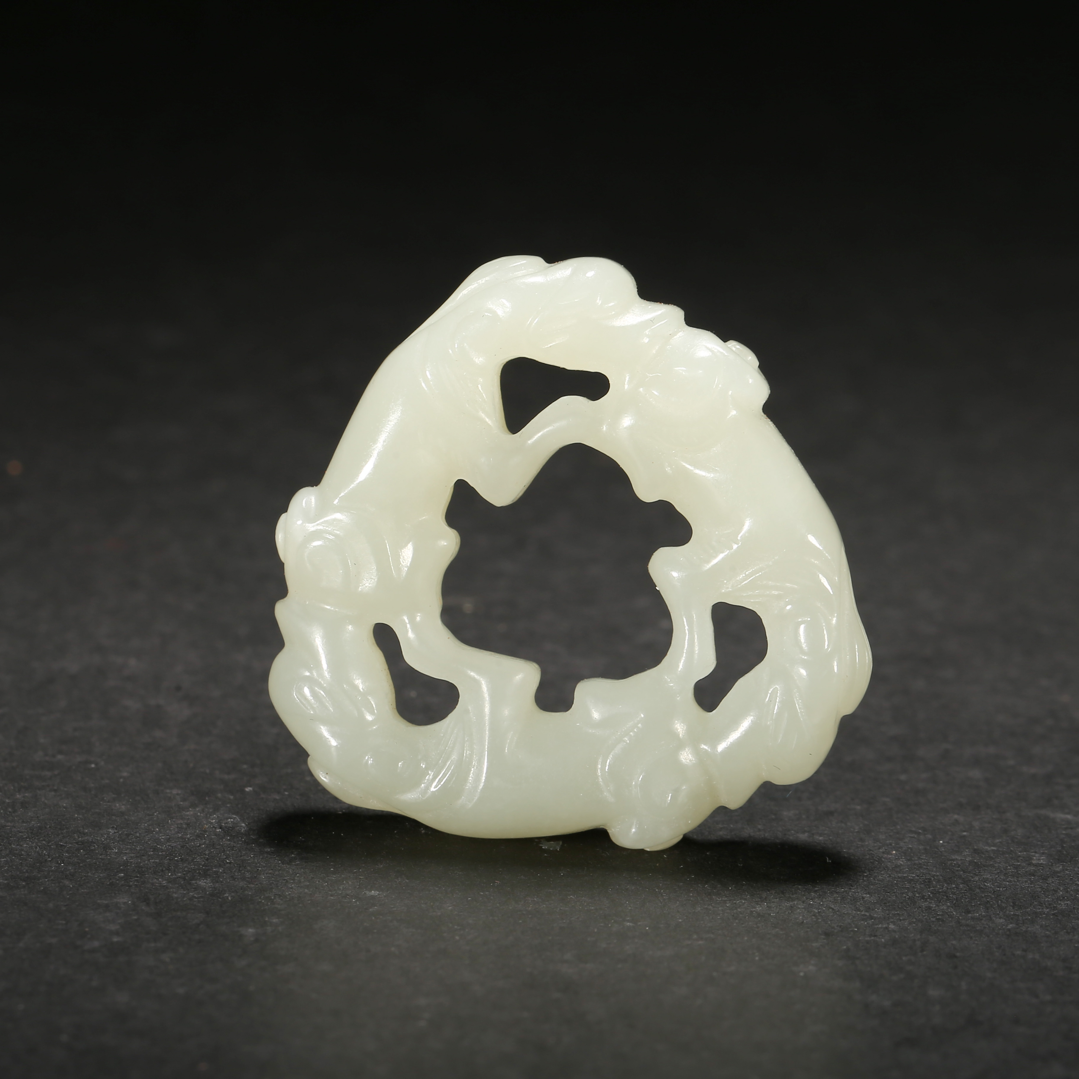 清代*三狮玉环/17ALJ2483/和田玉【北京文博】