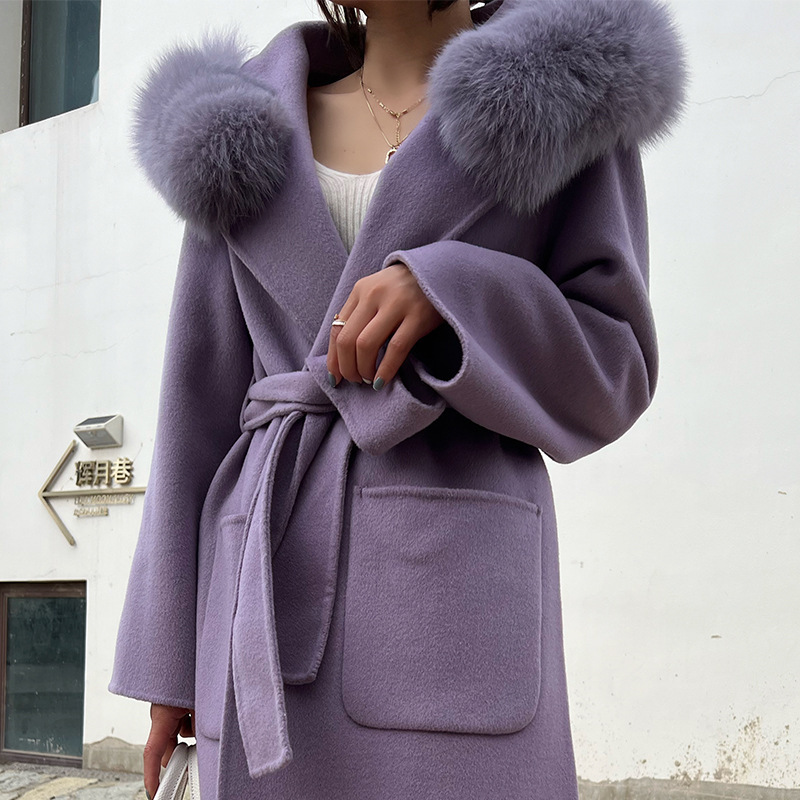 101-200  长款气质秋冬冬款双面百搭毛呢外套