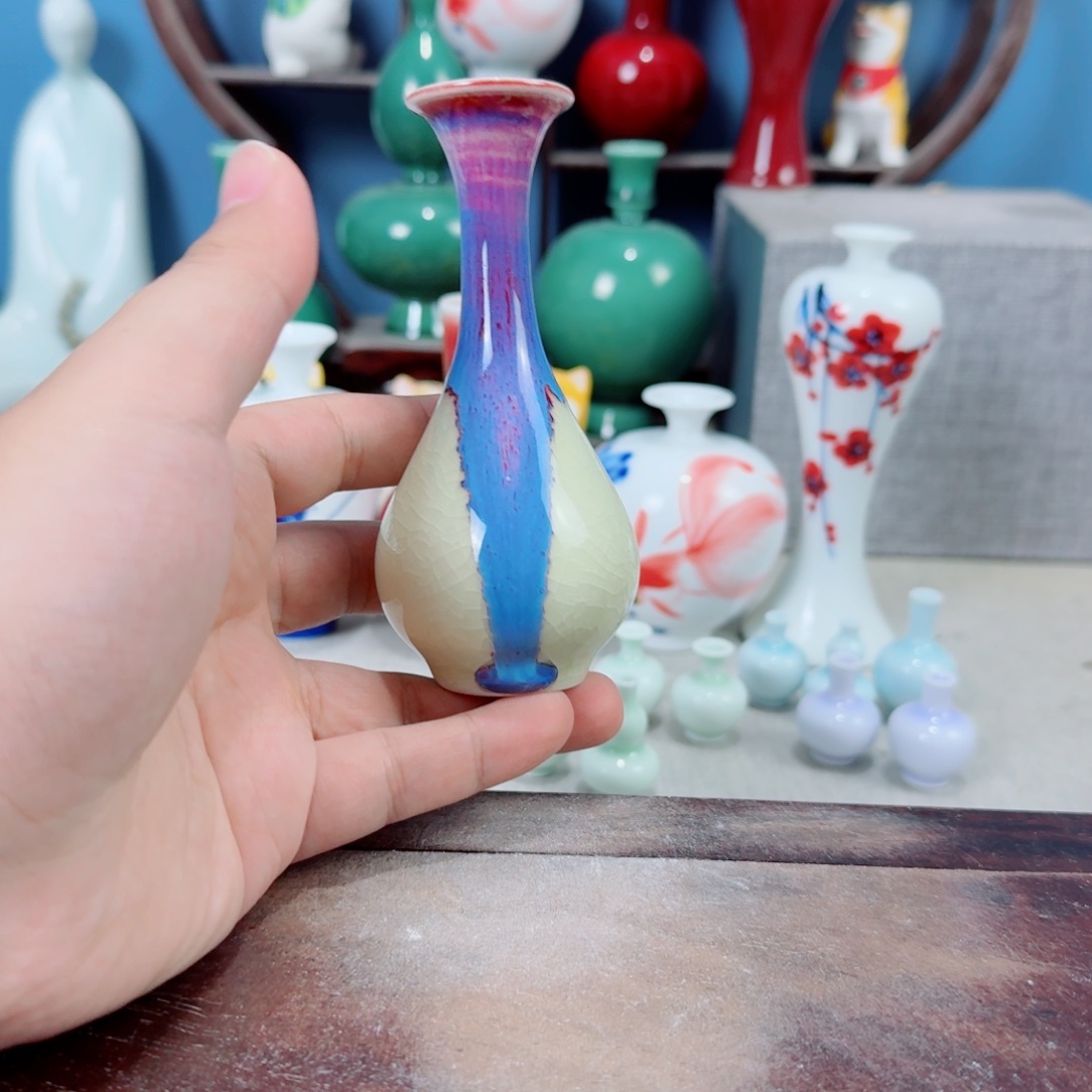 陶瓷手工小花器摆件