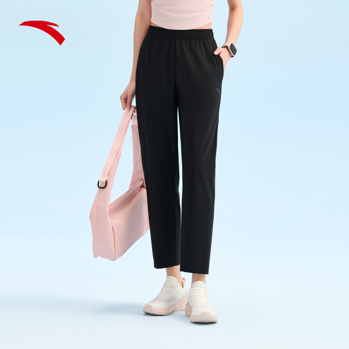 【达人专属】安踏冰丝裤丨防晒针织运动长裤女裤夏季新款直筒九分裤