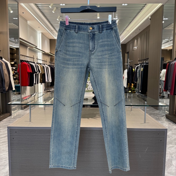 【直筒牛仔裤】男士裤子直筒做旧浅蓝牛仔裤60617