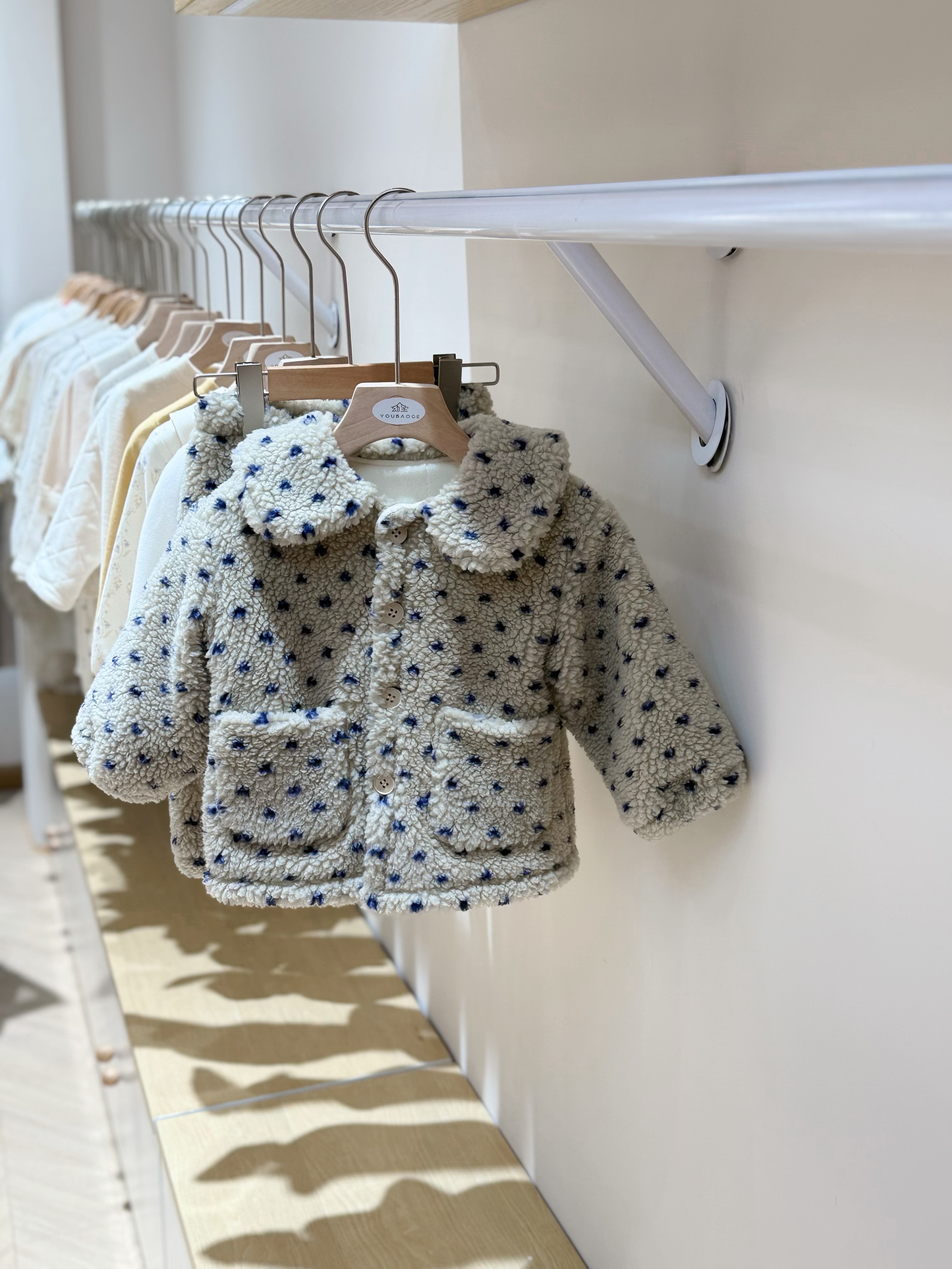 婴幼儿儿童秋冬夹棉花家居服小麦穗提花家居服套装91625187