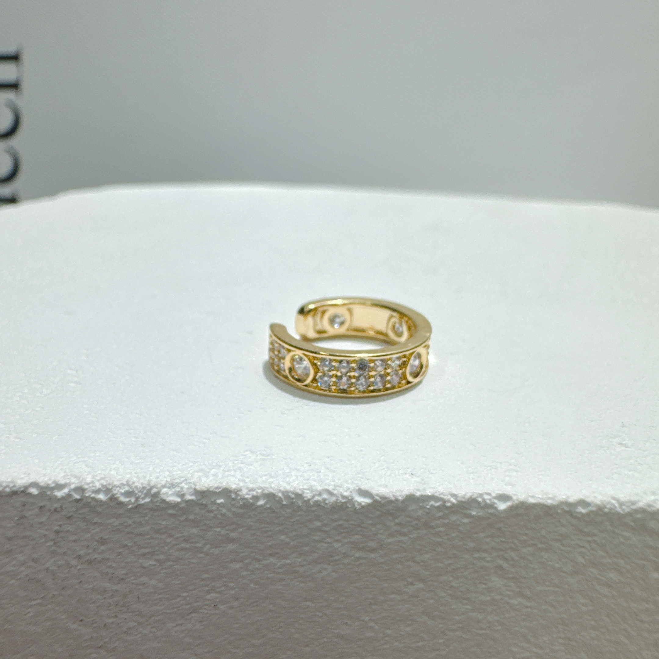 铜合金合成锆石耳饰 闪耀GemmyQueen耳骨夹GQ01731