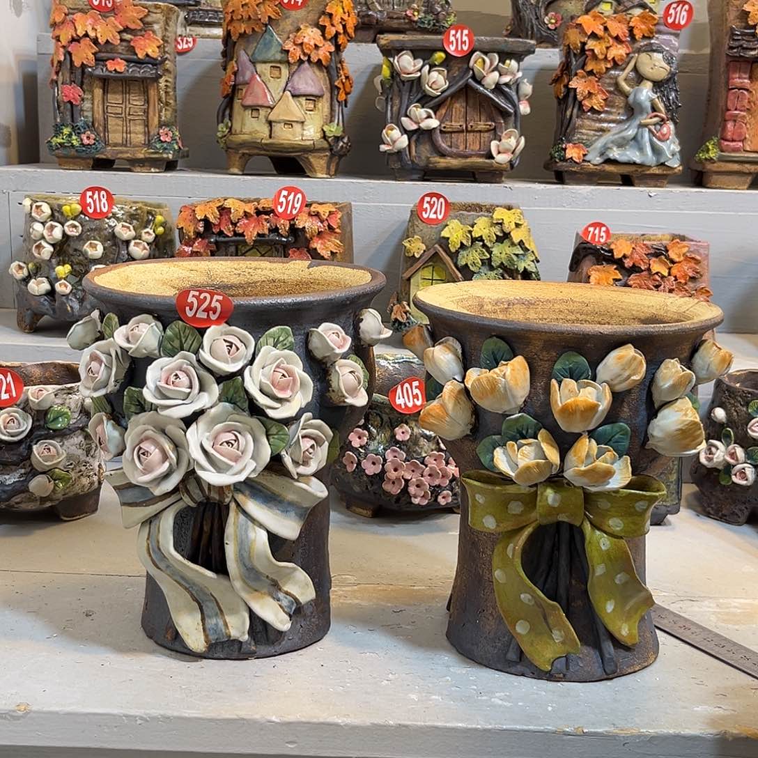 扬***扬微瑕525 号陶然花器手工花盆