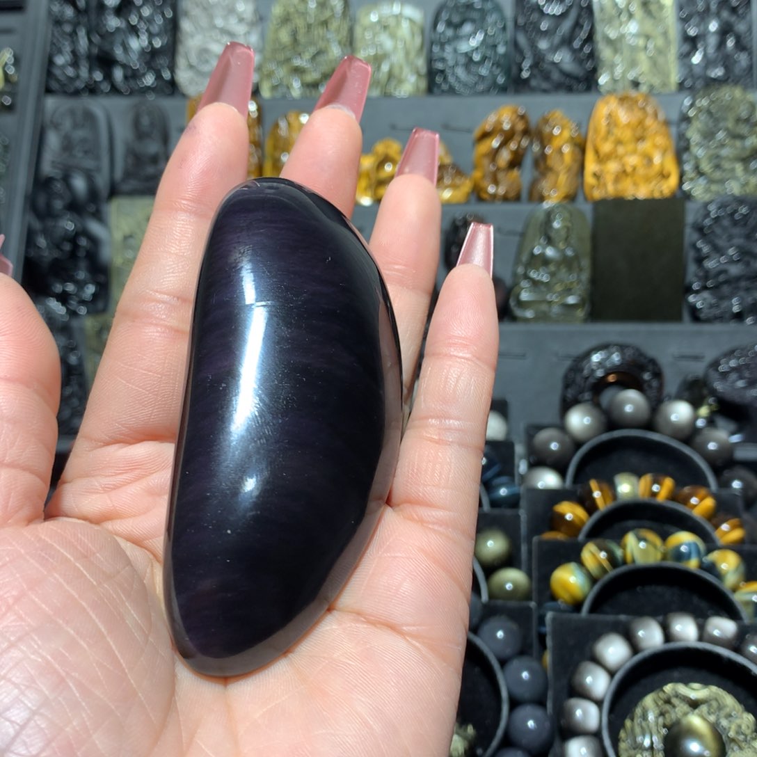 黑曜岩珠宝奇石未镶嵌陆*