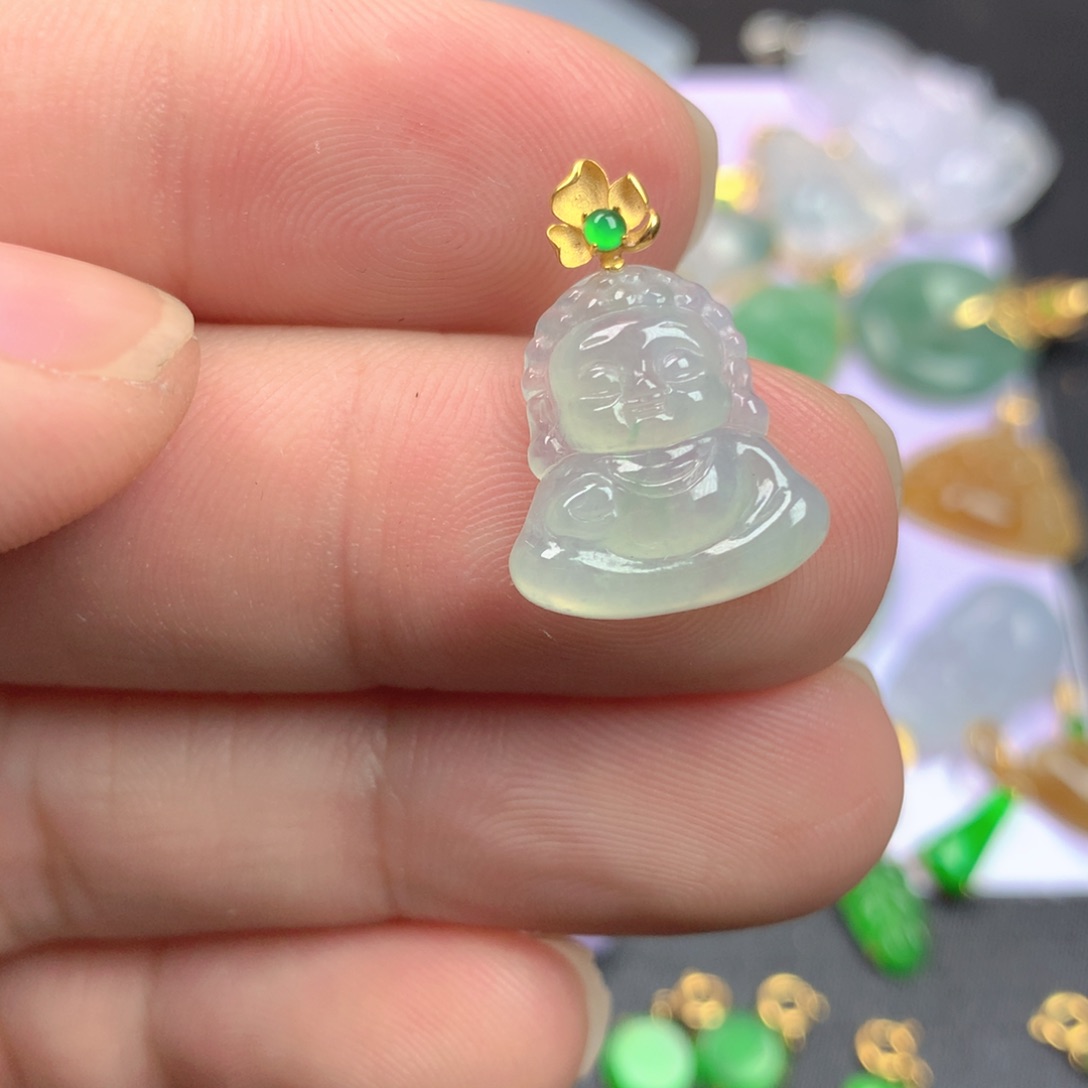 【闪购商品】颈饰18K金镶嵌翡翠翡翠