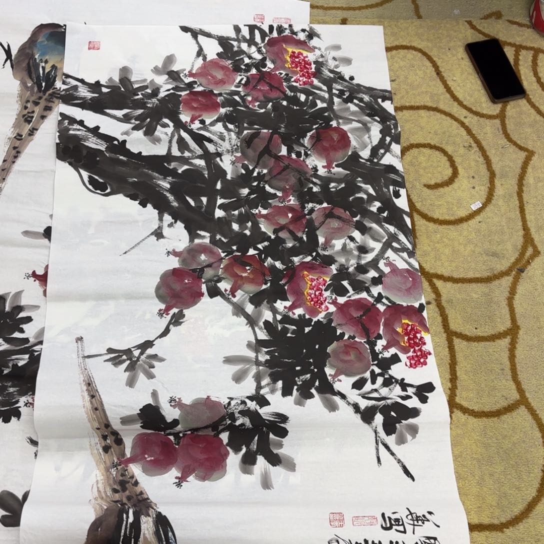 国画红***沙王孝华四尺李欣主播