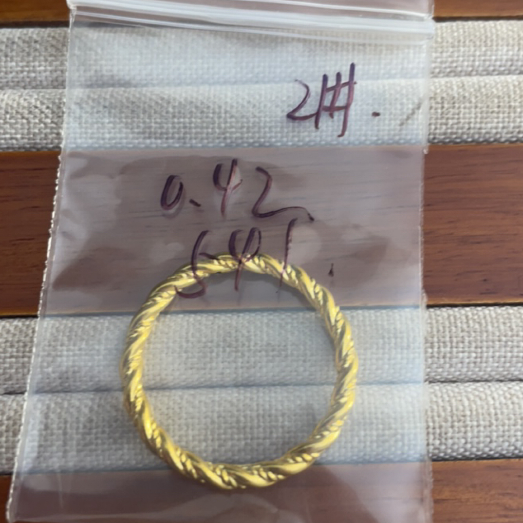 克重0.42 21号 麻花戒指 足金999