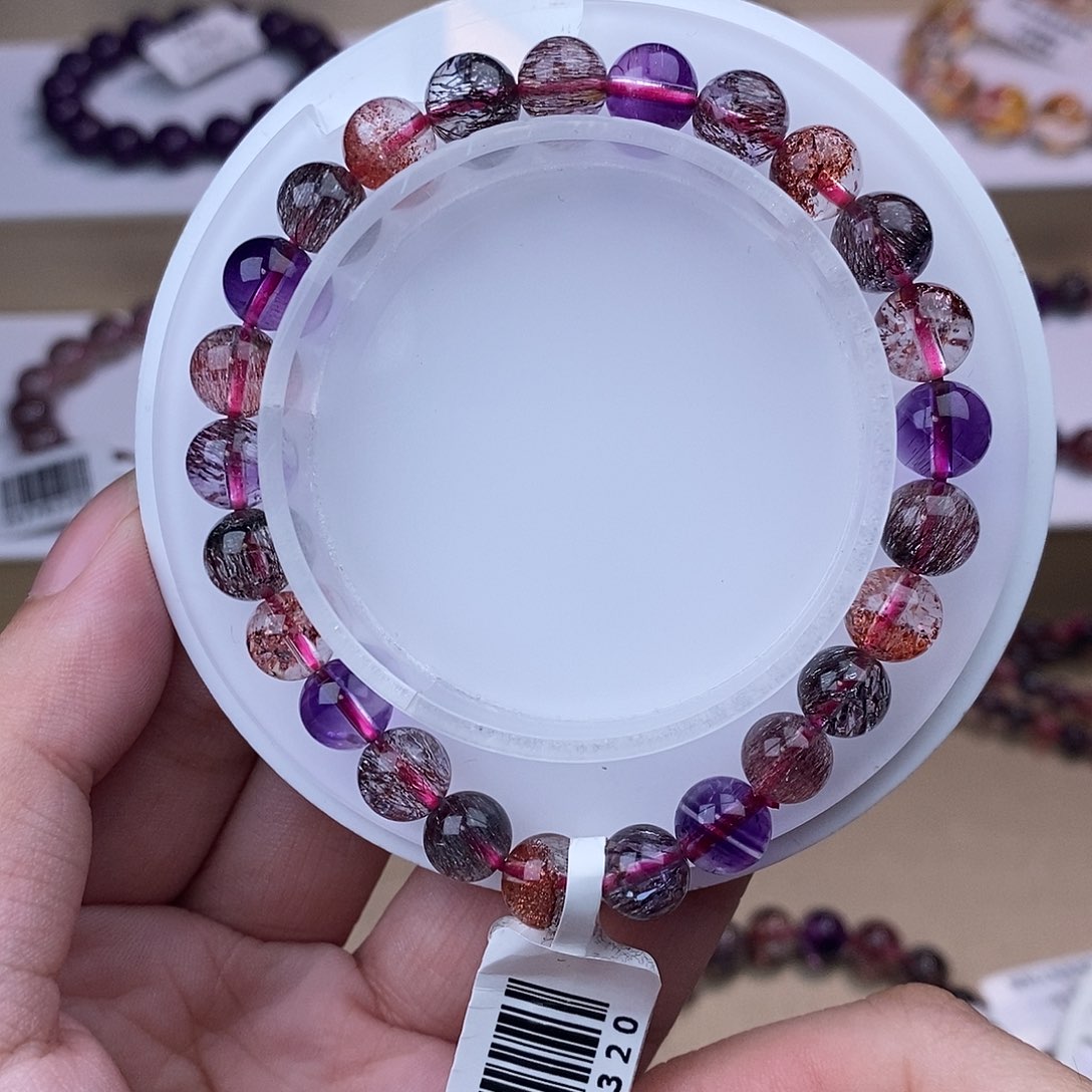 水晶手链未镶嵌黑加仑7+