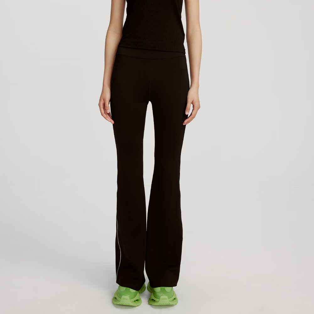 UOOYAA/乌丫「BABY MOSAIC」黑色弹力瑜伽喇叭裤下装UY23314K115121