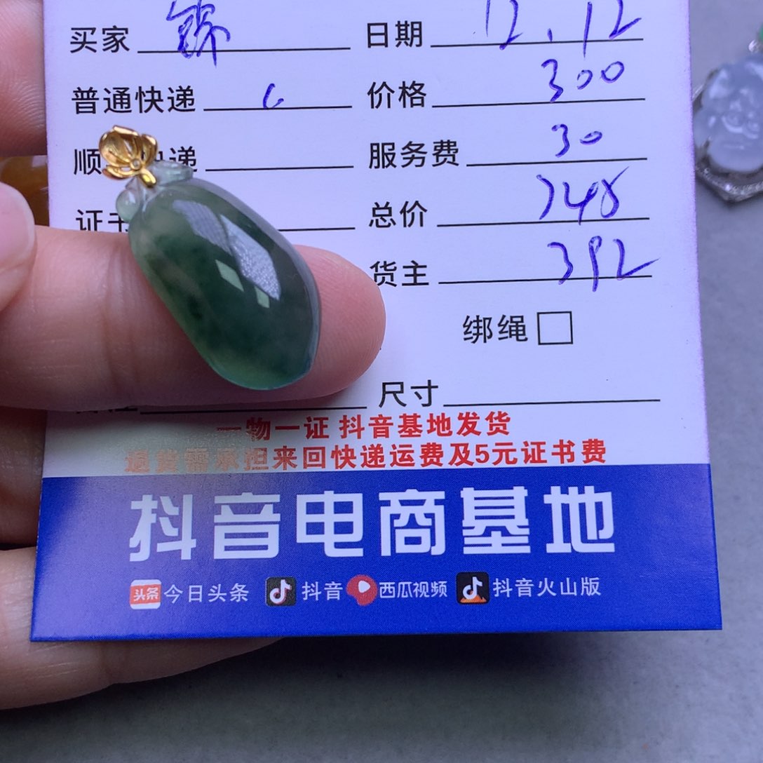 颈饰18K金镶嵌翡翠锦****芬