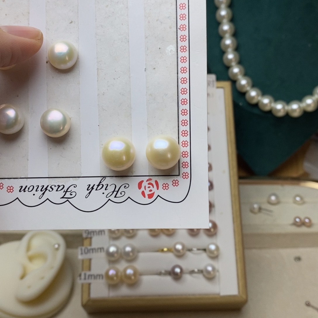 耳饰淡水珍珠银S925镶嵌