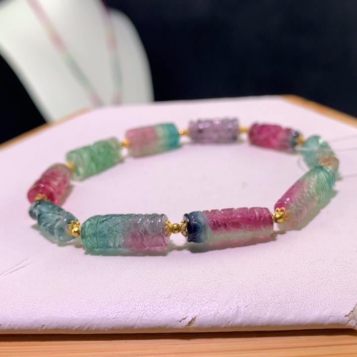 双色碧玺手链未镶嵌