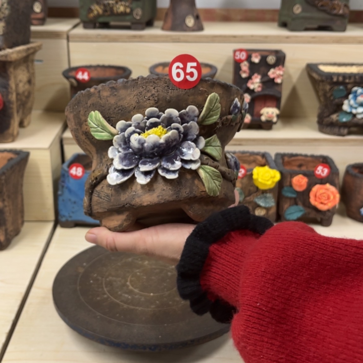 【闪购商品】紫砂花盆65微瑕号内口15×14外高13