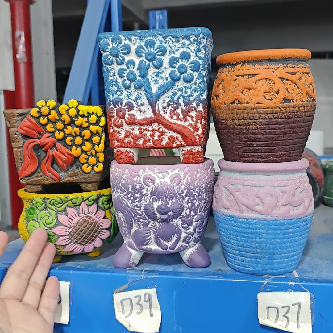 陶吸水透气的白陶花盆凑满12发货