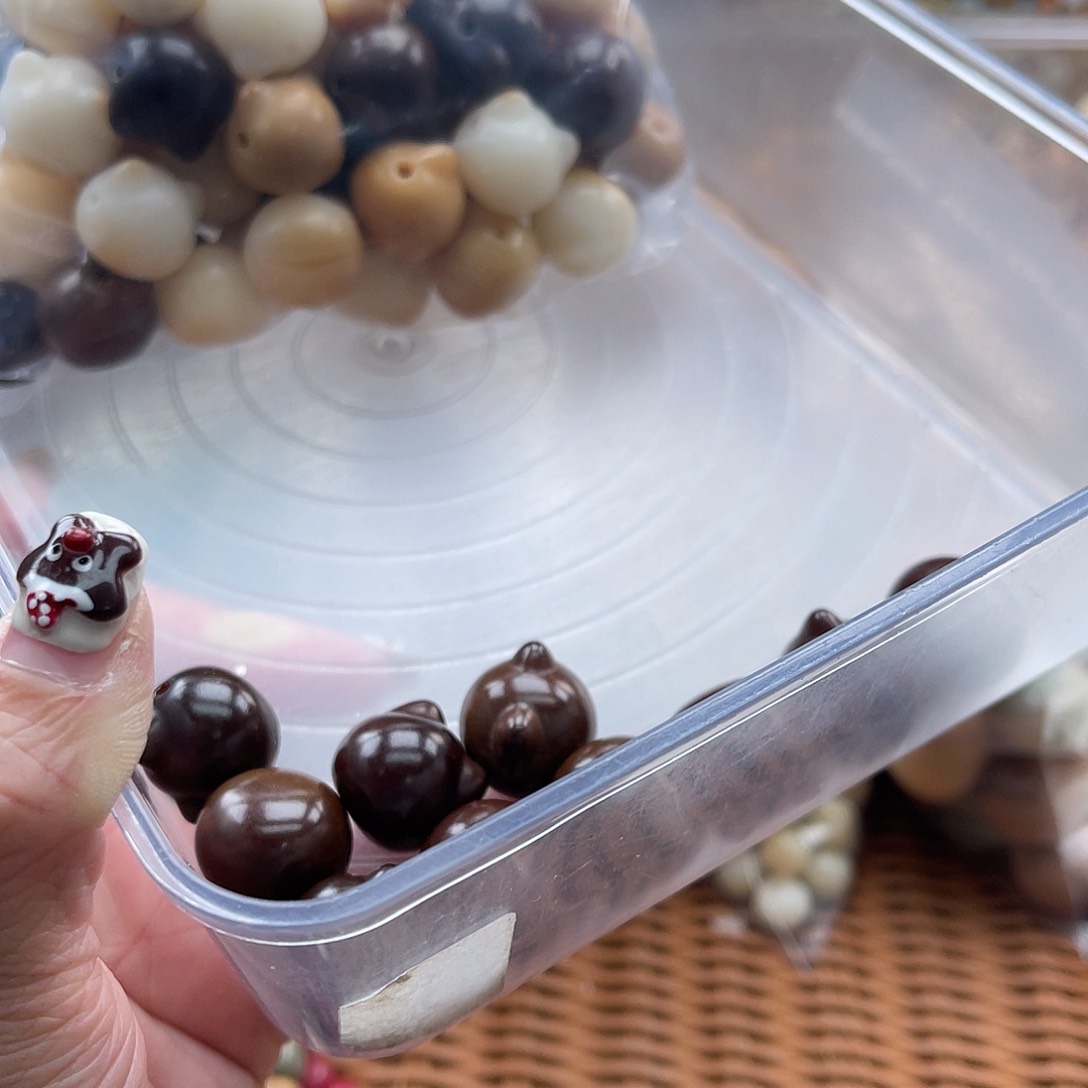 白玉菩提吊坠?***?C/17mm/16颗