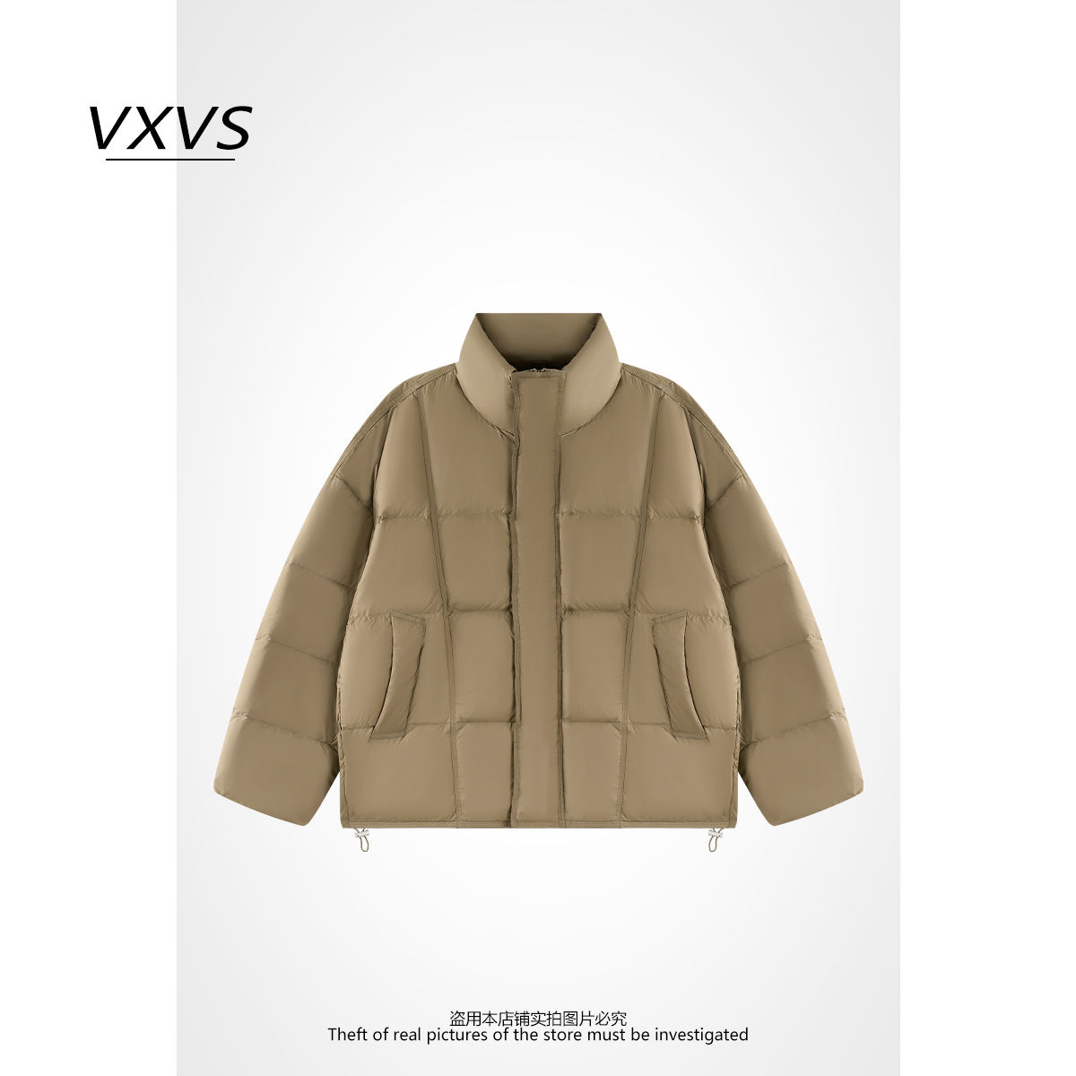 VXVS【阿勒泰雪季】90白鸭绒高定轻量化零压力立领羽绒服 303329