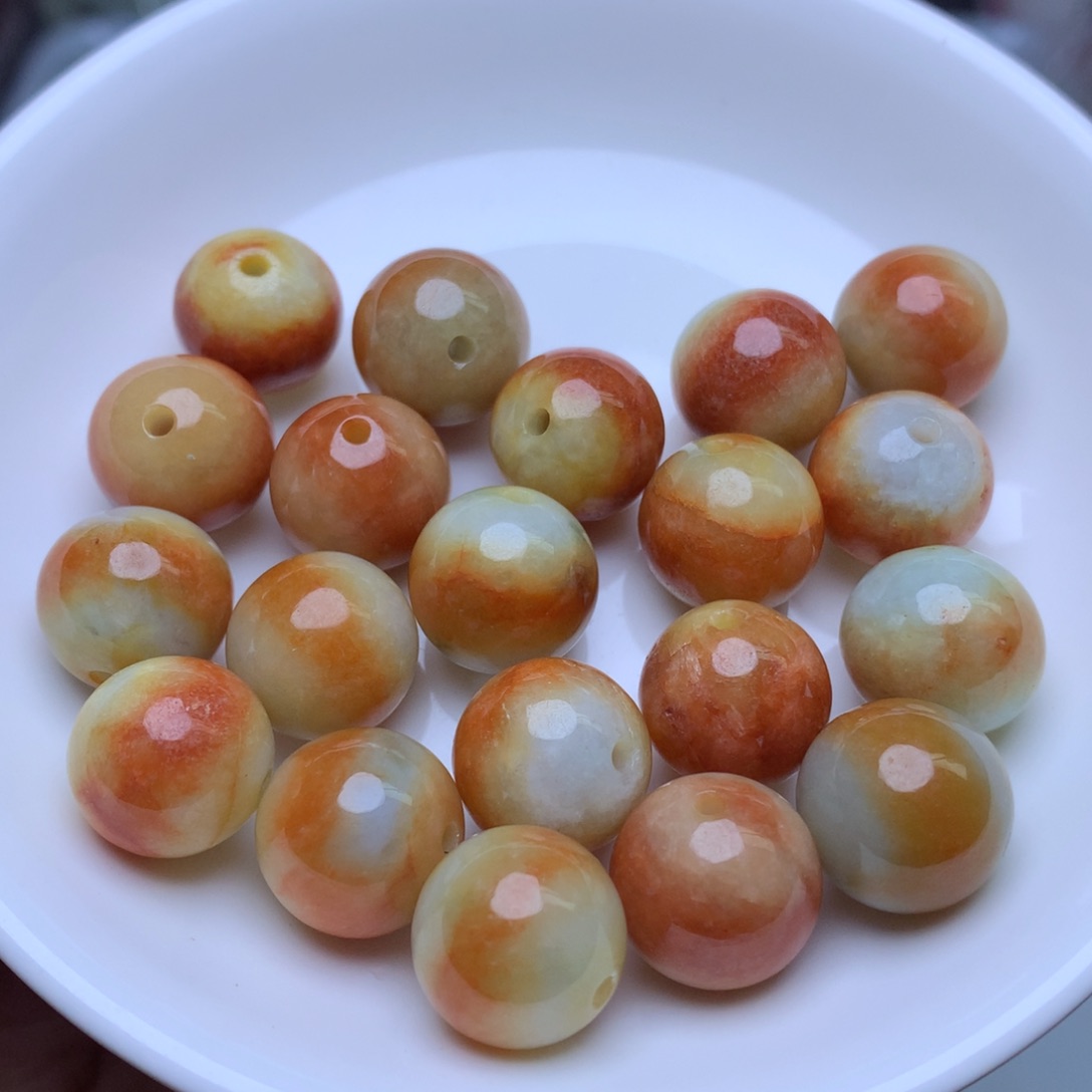 【闪购商品】未镶嵌手链翡翠卡13.5鸳鸯多宝5个