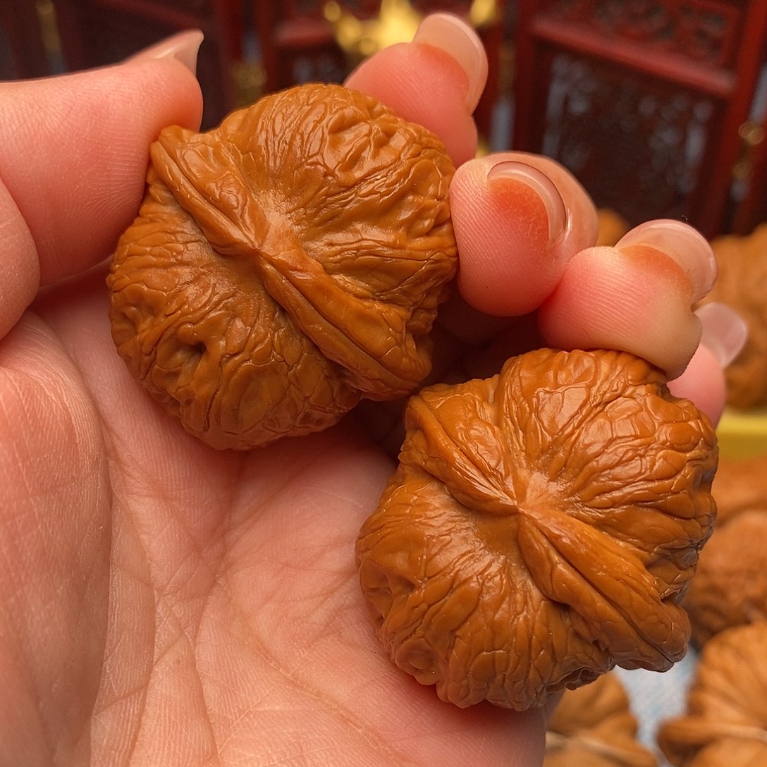 观***山文玩核桃把件40全品元宝