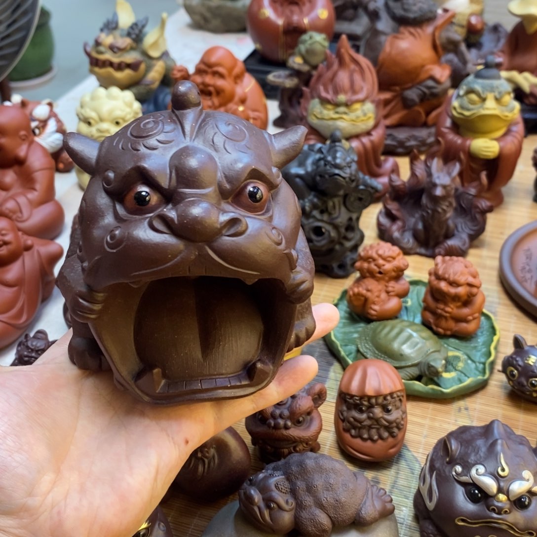 茶宠紫砂到付吃哈