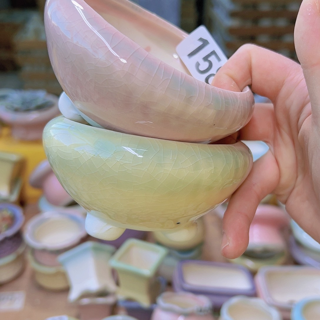 红陶陶瓷花盆当场满12包邮