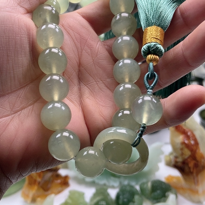 蛇纹石玉手链未镶嵌