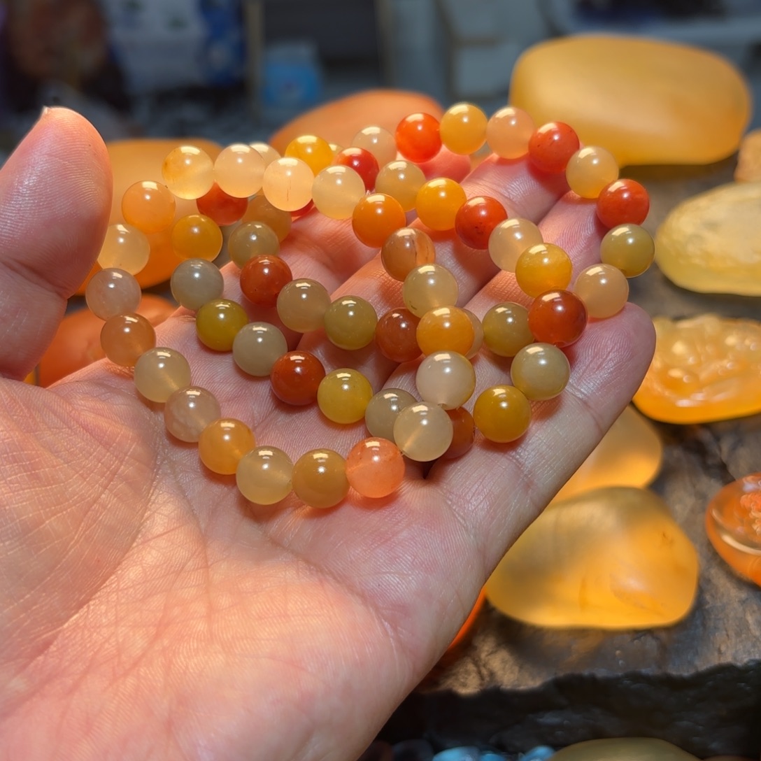 忘***忧石英岩玉未镶嵌手串