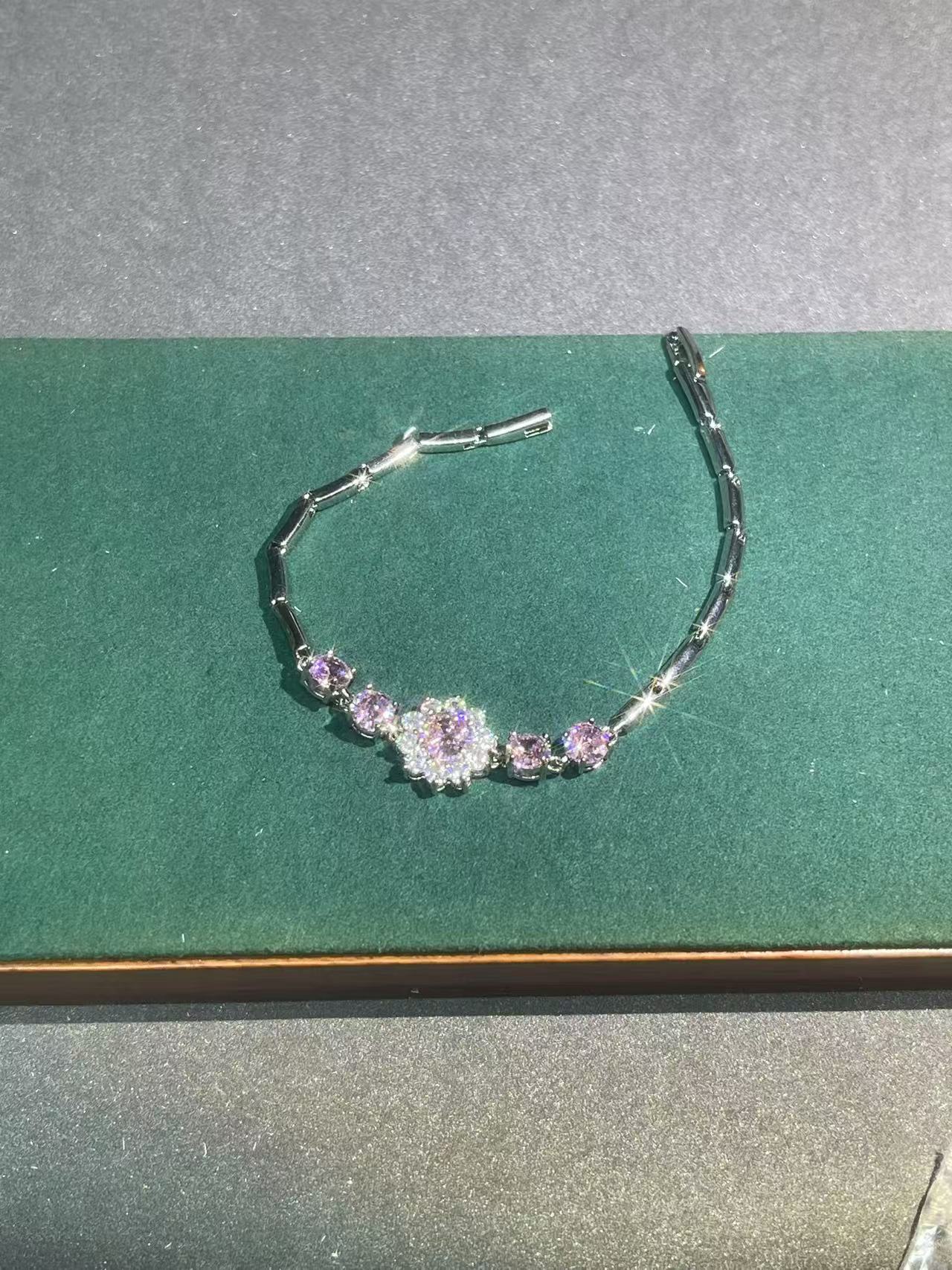 a5708白色粉色花花手链多样发