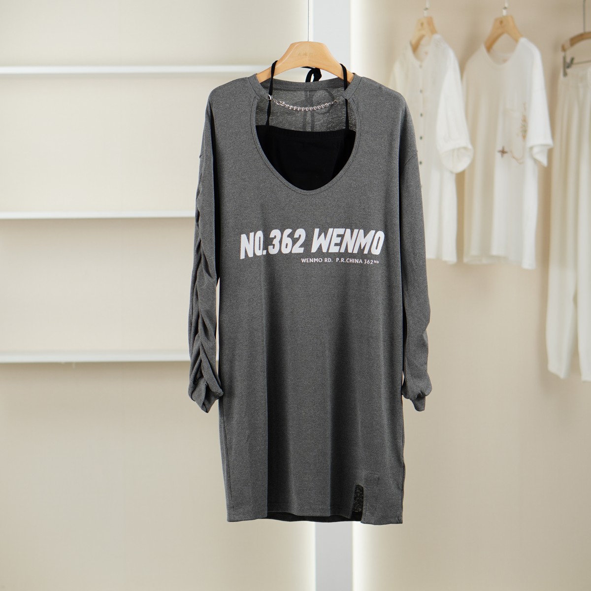 麦迪尚品【文M】51105808 简约时尚两件套连衣裙春季女品牌折扣