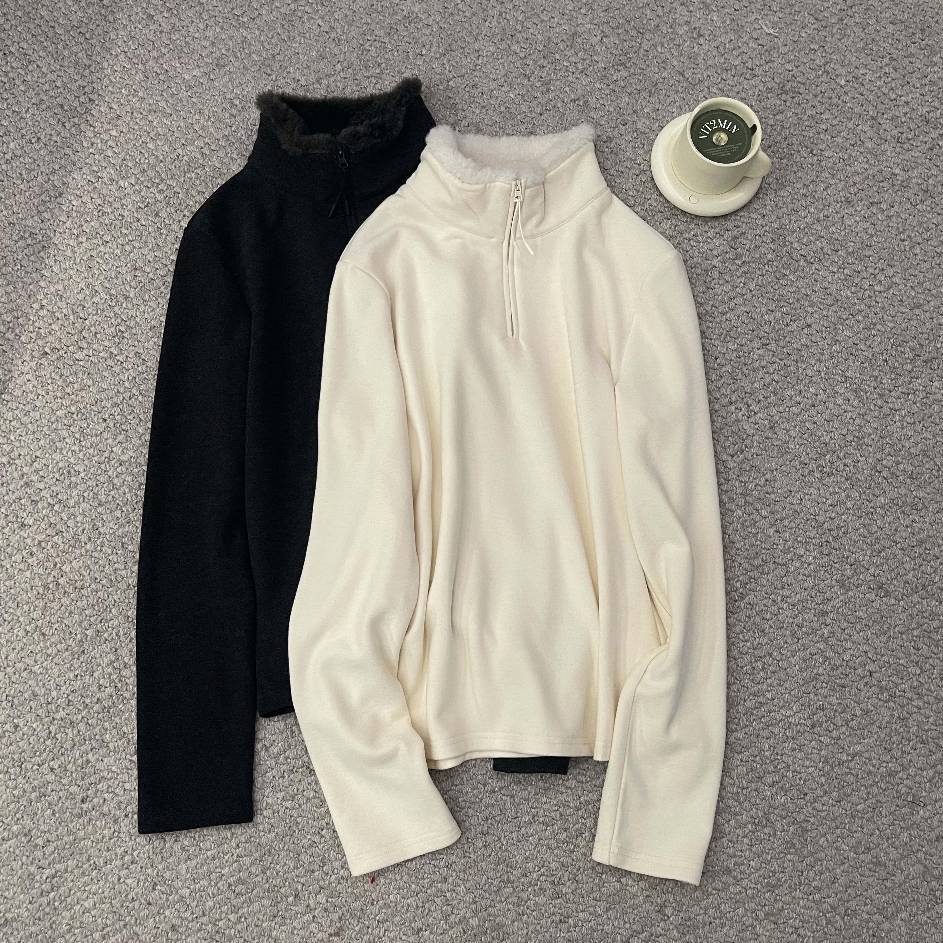 新款韩版简约纯色百搭时尚卫衣D8578