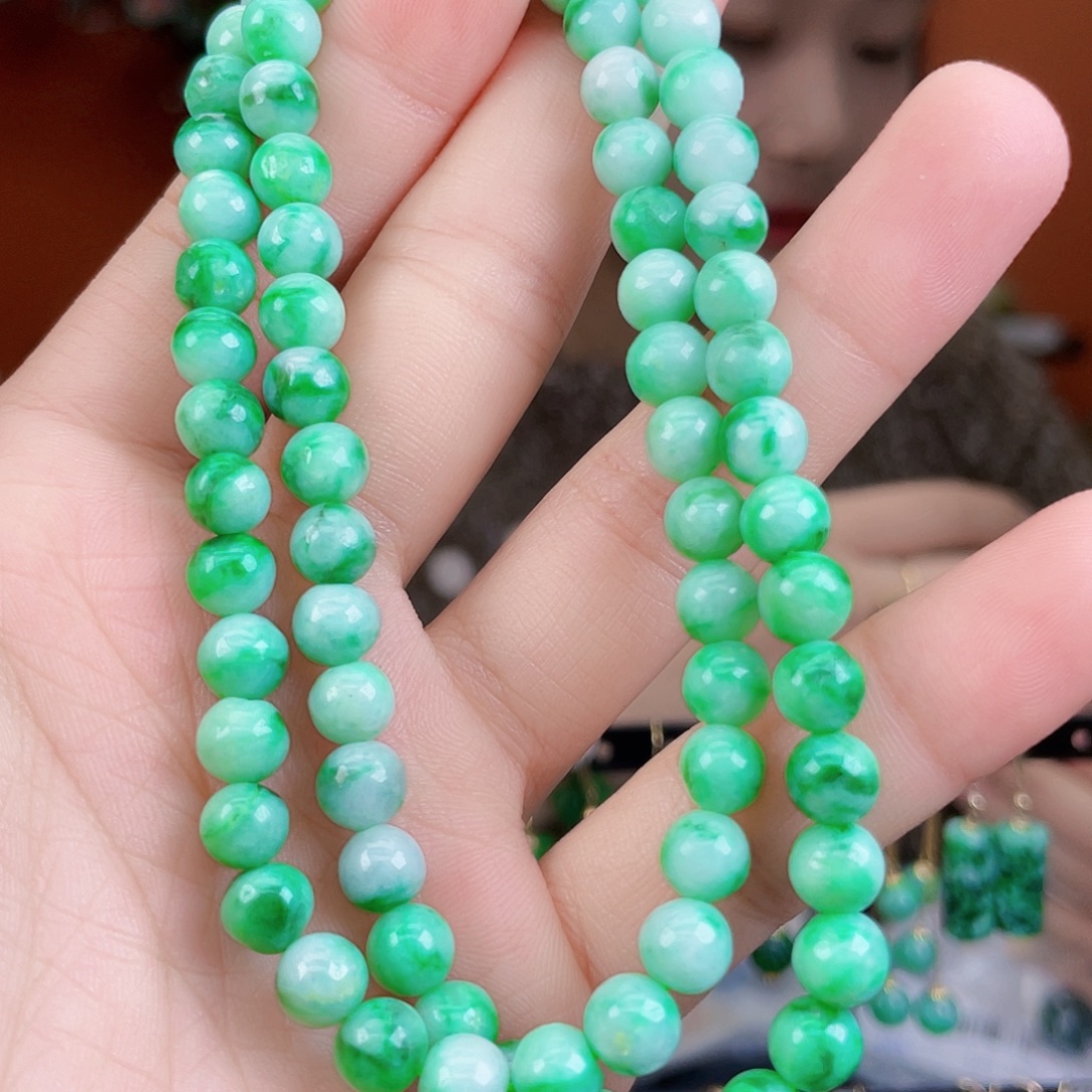 翡翠未镶嵌耳饰饰品