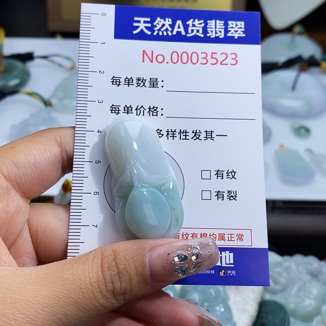 翡翠未镶嵌颈饰3523