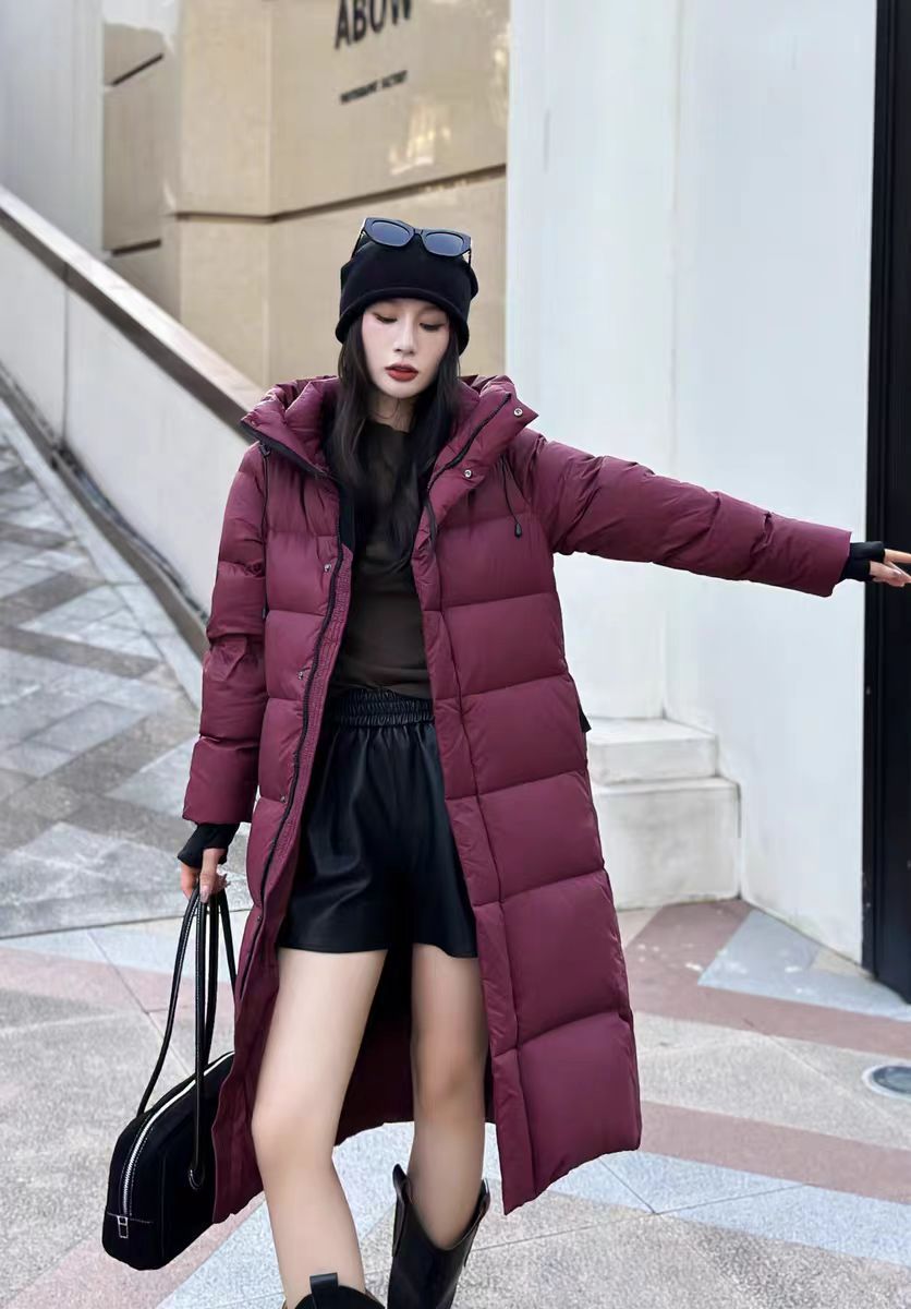 g黑金羽绒服女2025年冬新款加长款加厚羽绒服情侣款保暖外套8866